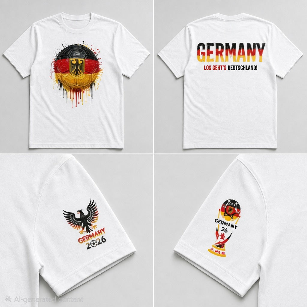 Soccer 2026 Supporter Tee – Handcrafted Impasto Art