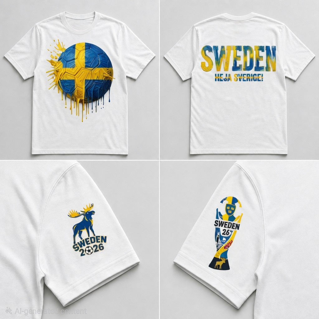 Soccer 2026 Supporter Tee – Handcrafted Impasto Art