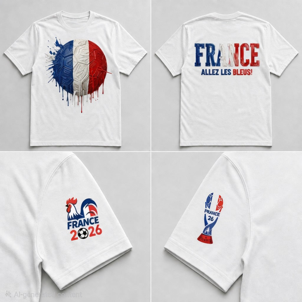 Soccer 2026 Supporter Tee – Handcrafted Impasto Art