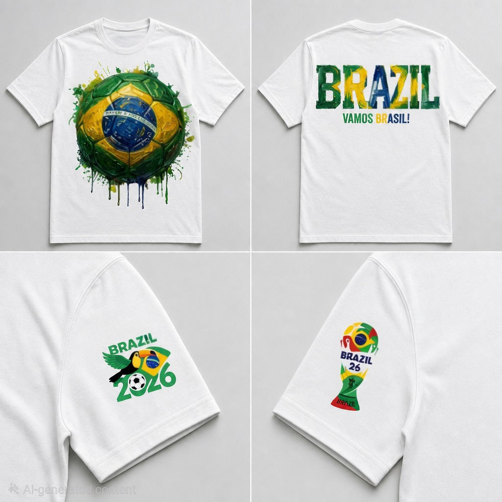 Soccer 2026 Supporter Tee – Handcrafted Impasto Art