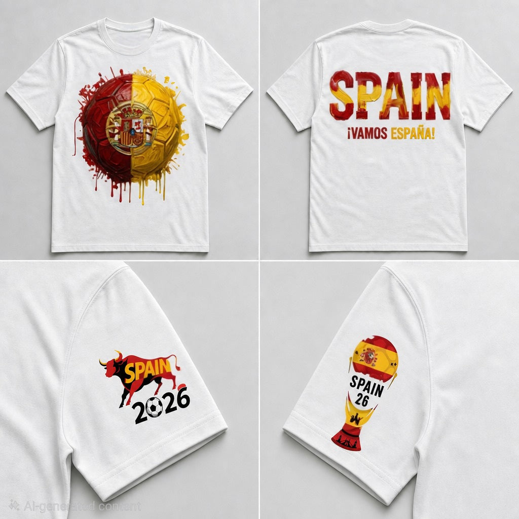 Soccer 2026 Supporter Tee – Handcrafted Impasto Art