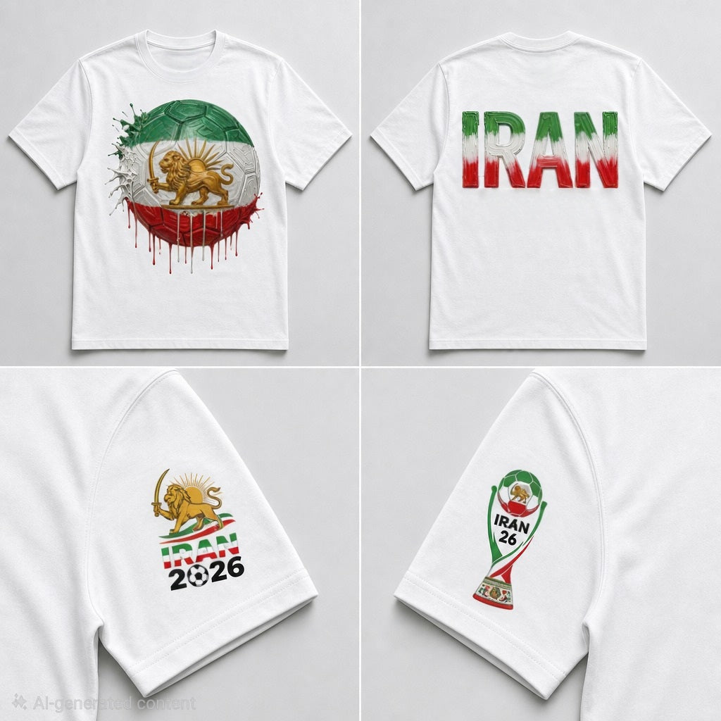 Soccer 2026 Supporter Tee – Handcrafted Impasto Art