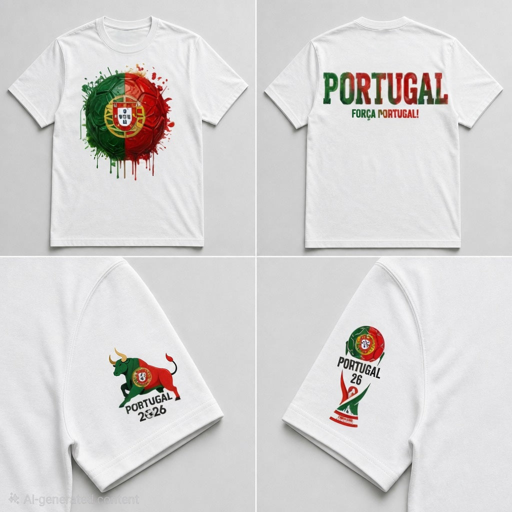 Soccer 2026 Supporter Tee – Handcrafted Impasto Art
