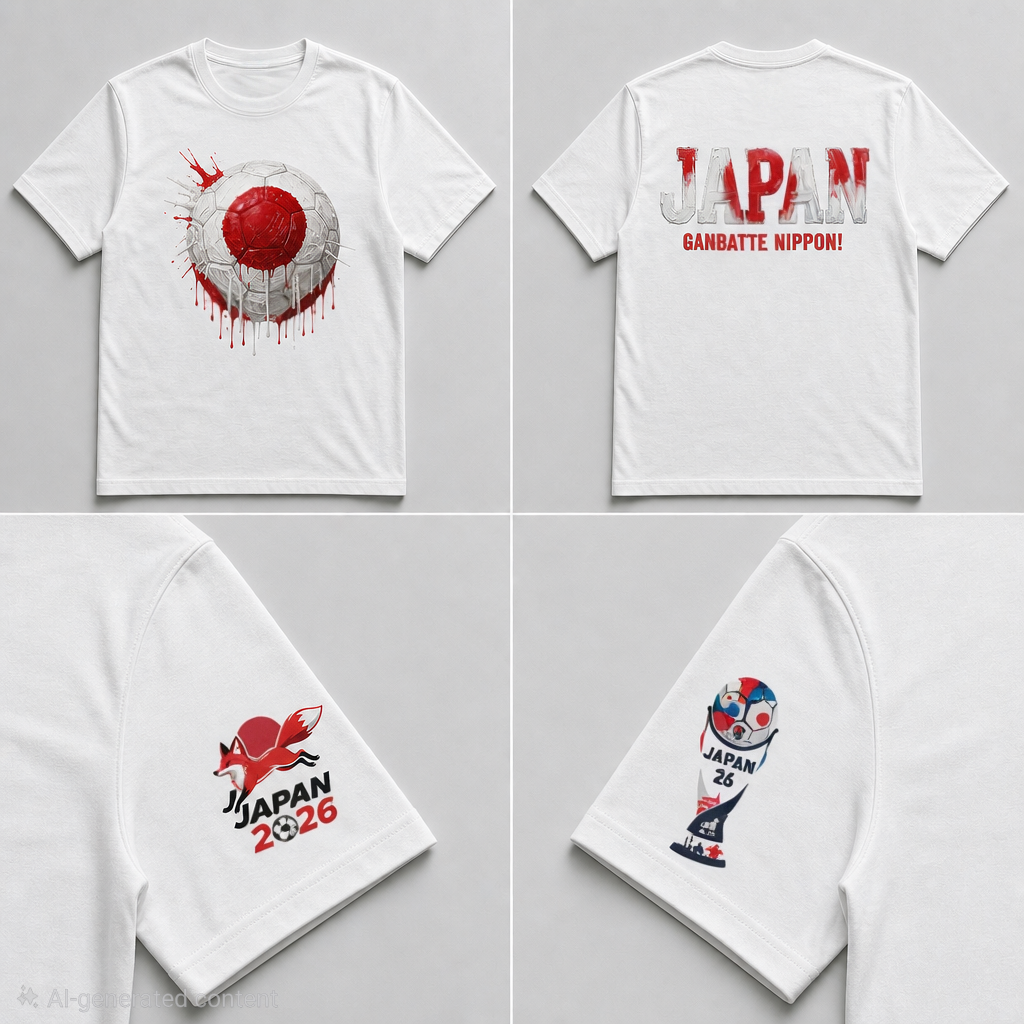 Soccer 2026 Supporter Tee – Handcrafted Impasto Art
