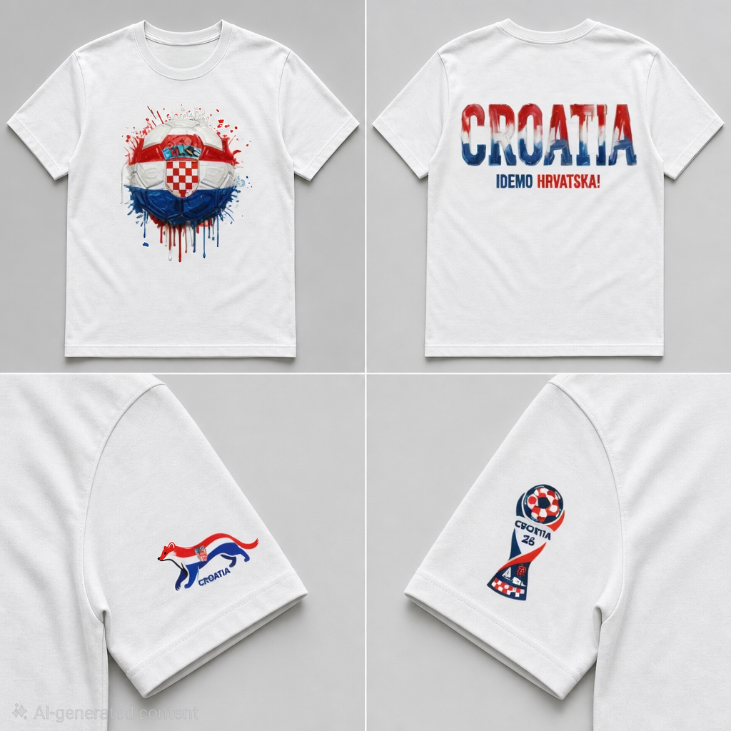 Soccer 2026 Supporter Tee – Handcrafted Impasto Art