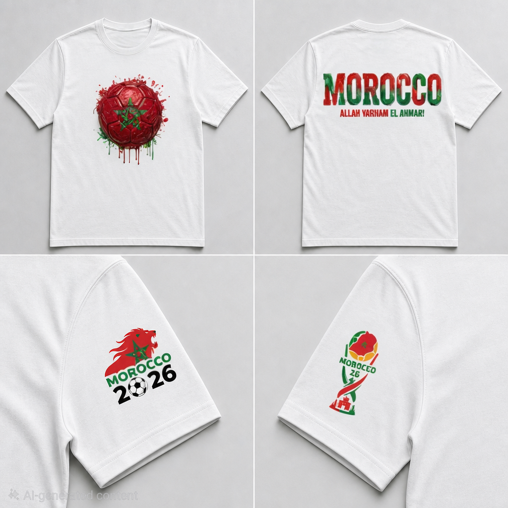 Soccer 2026 Supporter Tee – Handcrafted Impasto Art