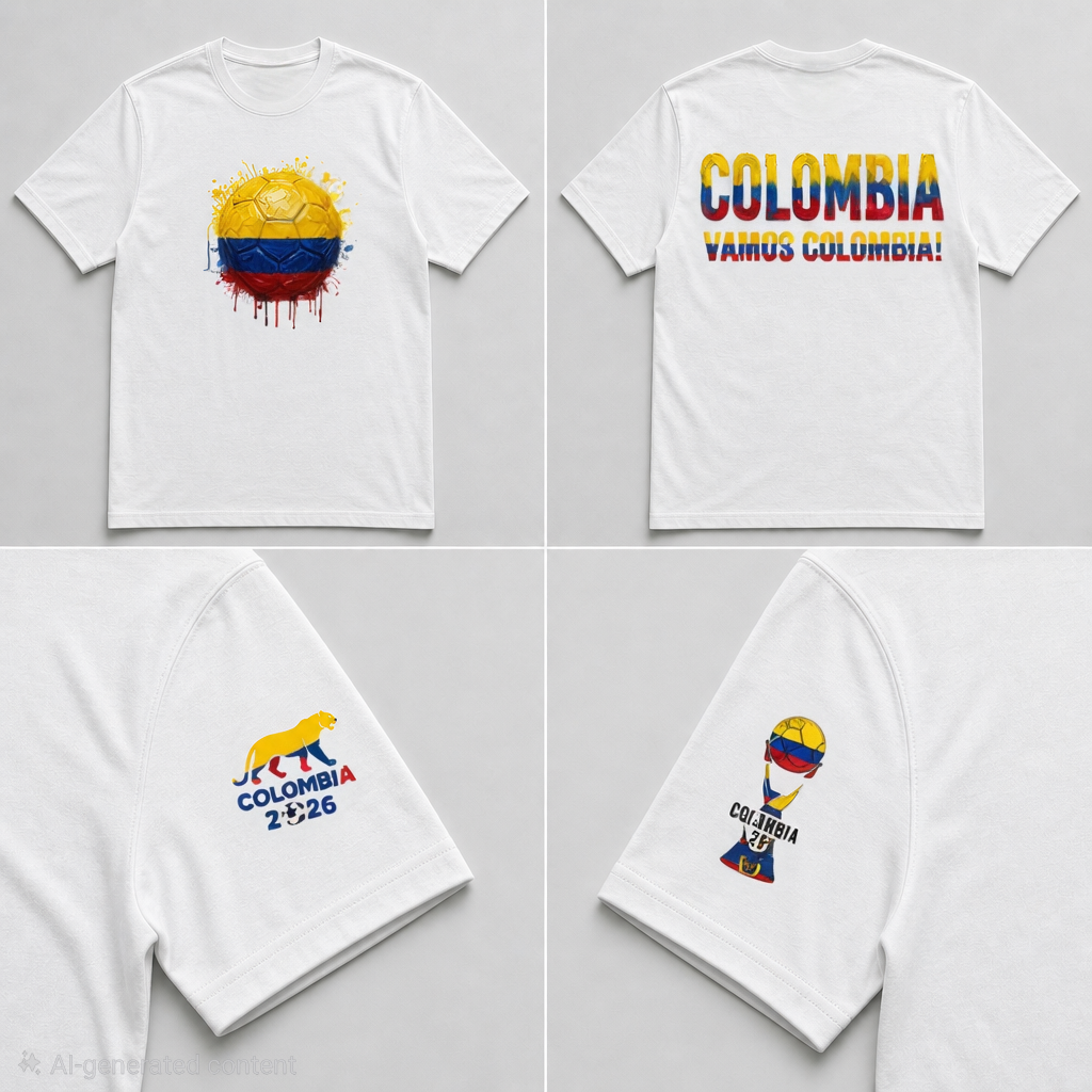 Soccer 2026 Supporter Tee – Handcrafted Impasto Art